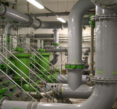Waste-, sewer- and cooling water treatment
